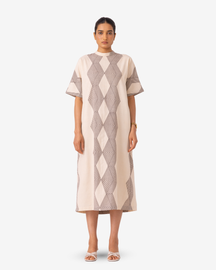 Ehan Hand Printed Midi Dress