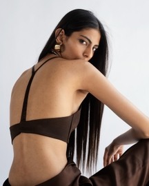 Espresso Organza Shirt With Pants