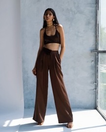 Espresso Organza Shirt With Pants