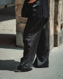 Blackened Pinstripe Vest & Pants