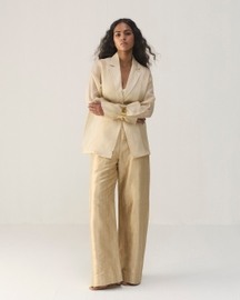 Ivory Organza Blazer Set