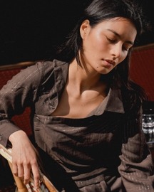 Twany Brown Twisted Shirt & Pants