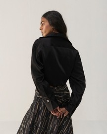 Black Onyx Bias Skirt Set