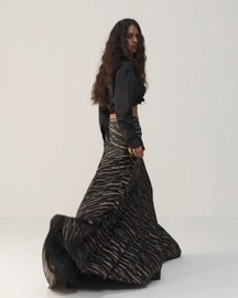 Black Onyx Bias Skirt Set