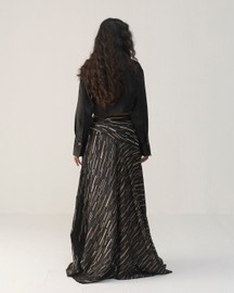 Black Onyx Bias Skirt Set
