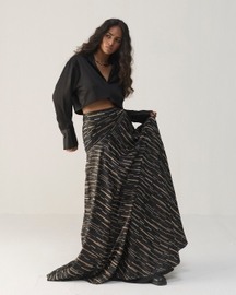 Black Onyx Bias Skirt Set