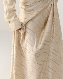 Cream Bias Skirt Set