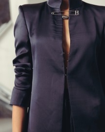 Evening Blue Funnel Neck Jacket and Pants