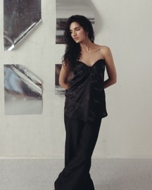 Black Iris Embroired Corset & Pants