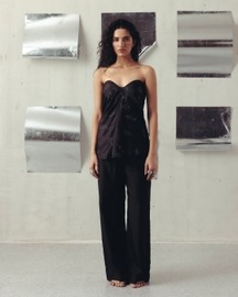 Black Iris Embroired Corset & Pants