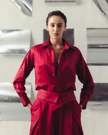 Jester Red Pinstripe Shirt and Pants