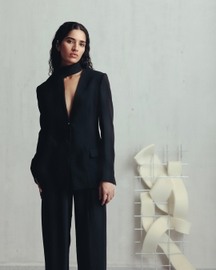 Bristol Black Scarf Blazer and Pants