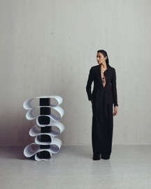 Seal Brown Cut Out Lapel Blazer and Pants