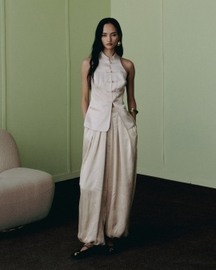 Mandarin Collar Racerback Top