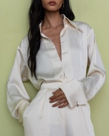 Deep Neck Statement Sleeve Shirt
