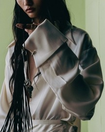 Deep Neck Statement Sleeve Shirt