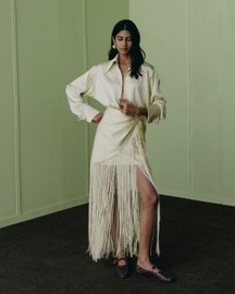Deep Neck Statement Sleeve Shirt