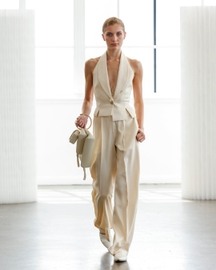 Butter Cream Open Back Vest & Pants