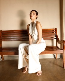 Butter Cream Open Back Vest & Pants