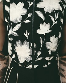 Black Bloom Crop Top