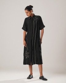 Mj Pleated Dress (Black)