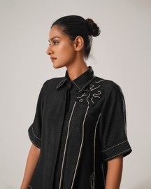 Mj Pleated Dress (Black)