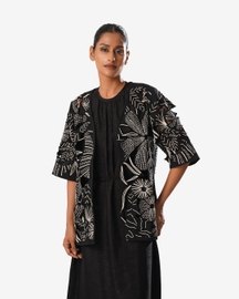 Mj Cutwork Jacket Set