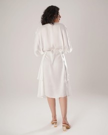 Flow Kaftan Tie Up Dress - White