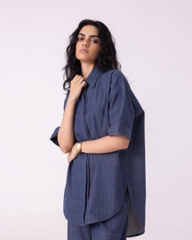 Ava Handwoven Denim Shirt