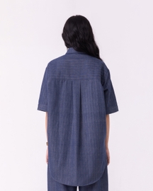 Ava Handwoven Denim Shirt