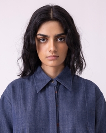 Ava Handwoven Denim Shirt