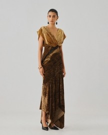 Zarina Velvet Ajrakh Gown
