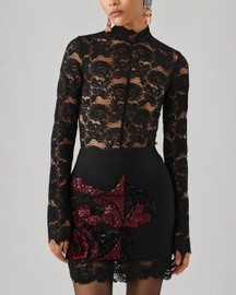 Wild Rose Embroidered Mini Skirt