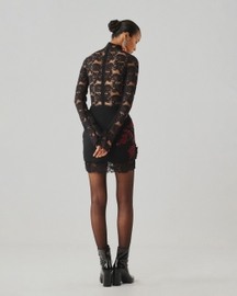 Wild Rose Embroidered Mini Skirt