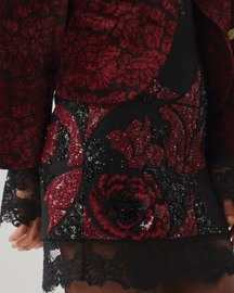 Wild Rose Embroidered Mini Skirt