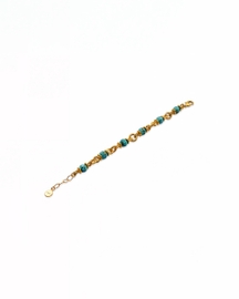 Turquoise Nugget Link Chain Bracelet