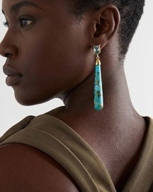 London Blue Topaz & Copper Turquoise Drop Earring