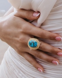 Turquoise Emblem Ring
