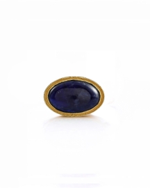 Gold Lapis Lazuli Statement Ring
