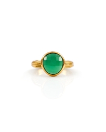 Green Onyx Bezel Ring