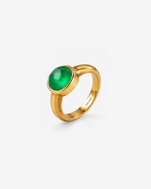 Green Onyx Bezel Ring