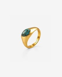 Turquoise Bezel 92.5 Sterling Silver Ring