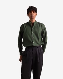 Green Press Collar Shirt