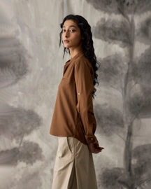 Tencel Shirt - Brown - Women