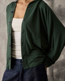 Green Dolman Hoodie - Women