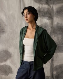 Green Dolman Hoodie - Women