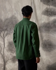 Green Linen Work Shirt - Men