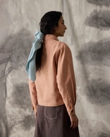 Peach Work Shirt Linen - Women
