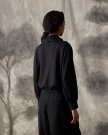Black Tencel Work Shirt - Women
