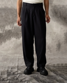 Black Tencel Trousers - Men